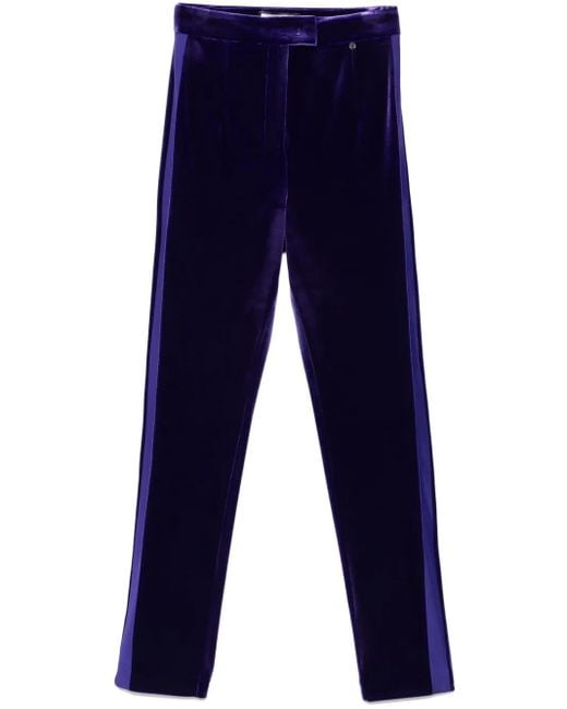 Nissa High Waist Fluwelen Broek in het Blue