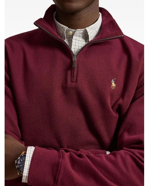 Polo Ralph Lauren Quarter-Zip Logo-Embroidered Sweater for men