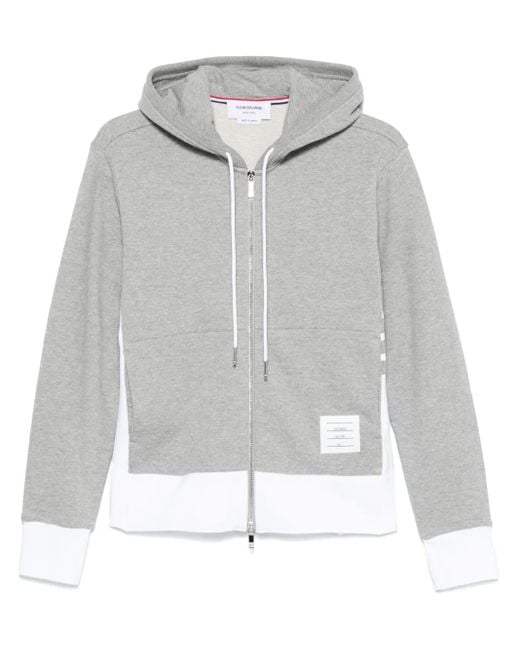 Thom Browne Gray 4-Bar Hoodie for men