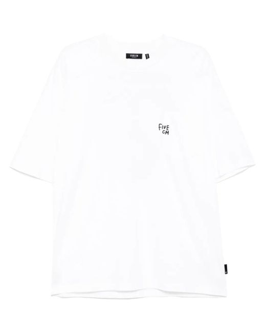 FIVE CM White Logo-Embroidered T-Shirt for men