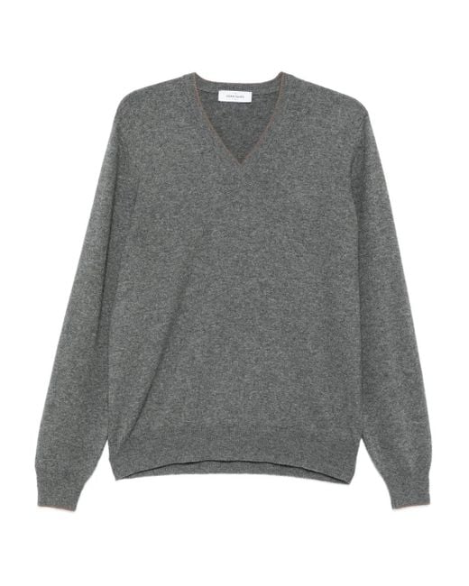 Gran Sasso Trui Met V-Hals in het Gray voor heren