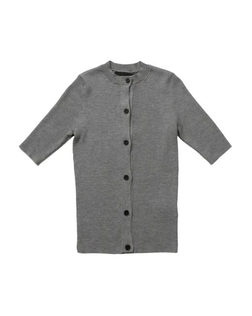 ALAINPAUL Merino Wool Cardigan Gray