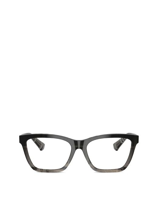 Burberry Black Brille Mit Eckigem Gestell