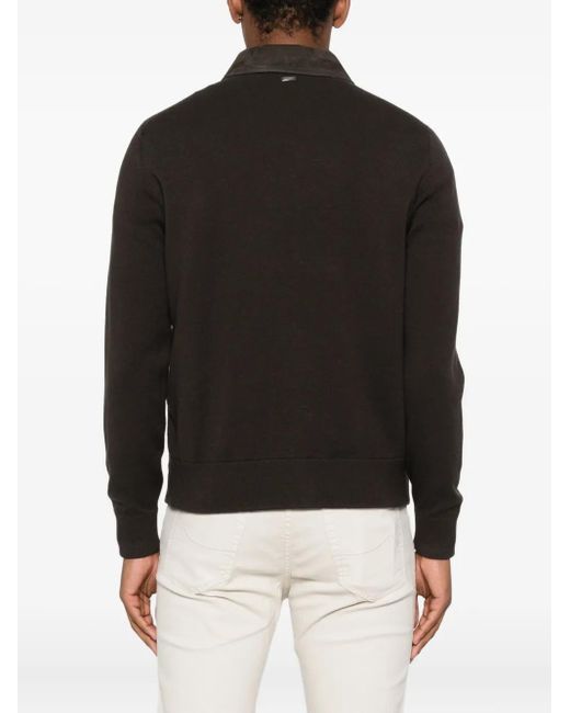 Herno Black Hybrid Tricot for men
