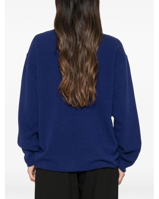 Sofie D'Hoore Blue Crew-Neck Long-Sleeve Sweater