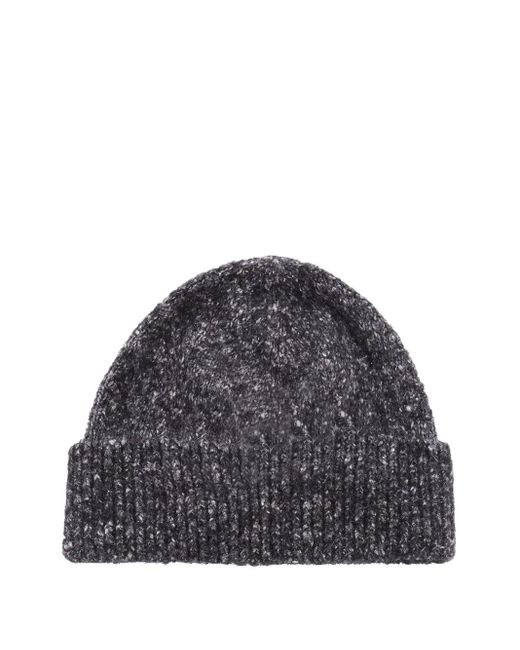 Brunello Cucinelli Gray Speckled Wool Beanie for men