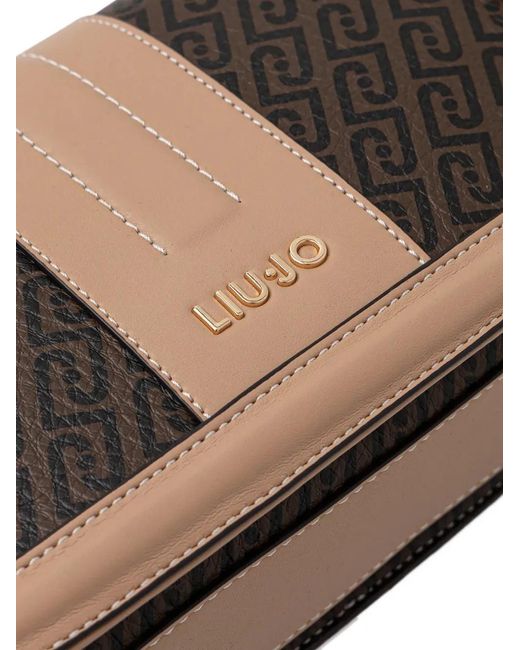 Liu Jo Brown Sac À Bandoulière À Détail De Chaîne