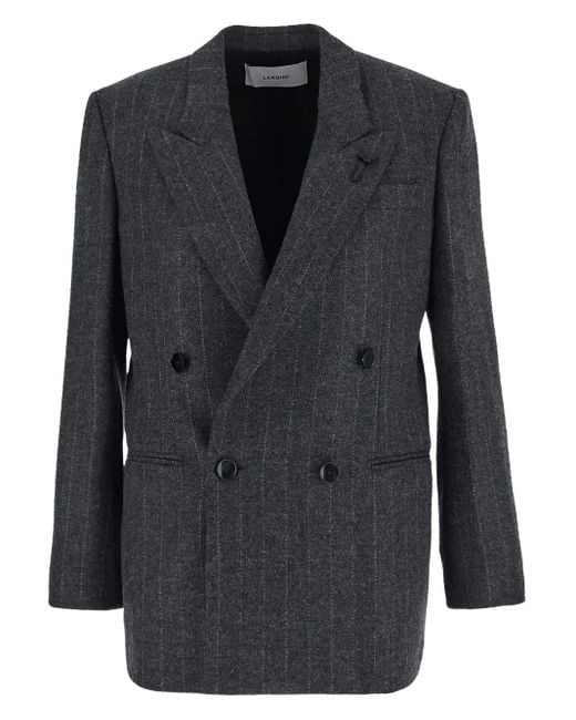 Lardini Double-breasted Blazer Black