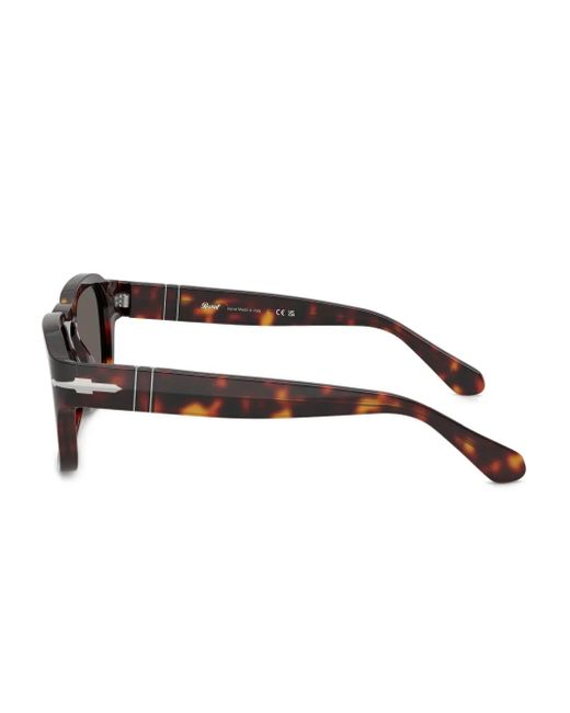 Persol Gray Tortoiseshell Square-Frame Sunglasses