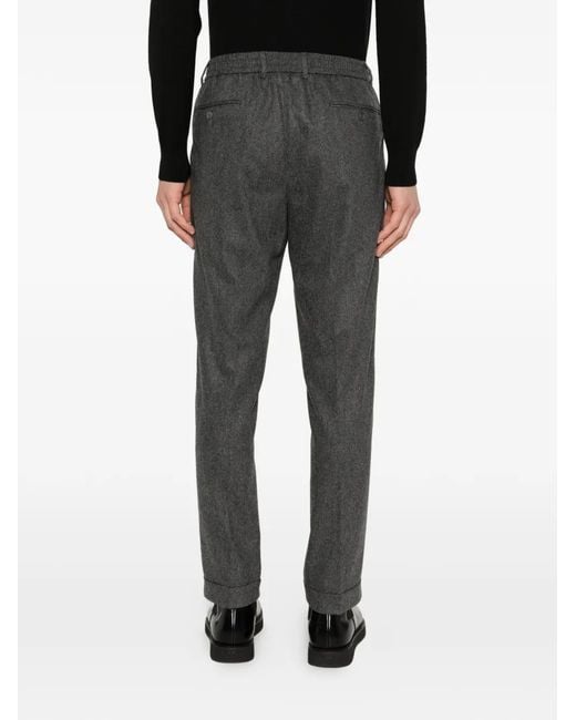 Gran Sasso Gray Drawstring Cuffed Trousers for men