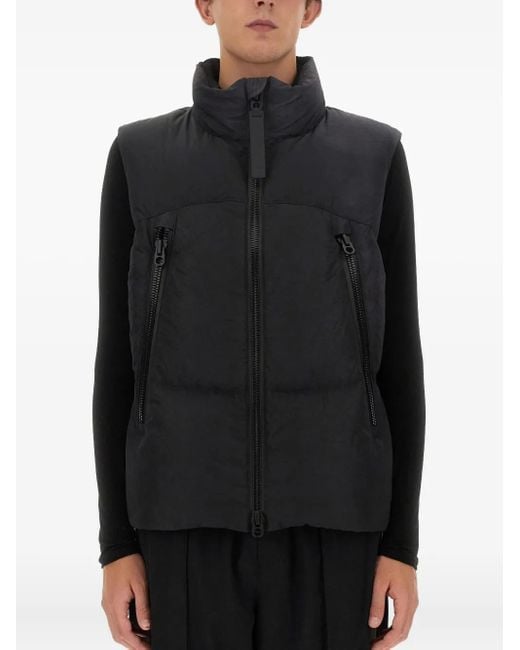 JG1 Black Zip-Fastening Padded Gilet for men