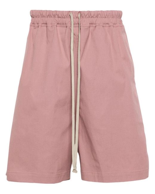 Rick Owens Pink Drawstring-waist Bermuda Shorts for men