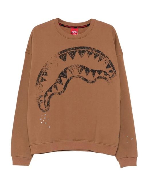 Sprayground Sweatshirt mit Hai-Stempel in Brown für Herren