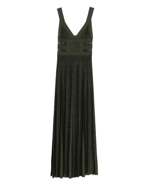 Elie Saab レースインサートドレス Black