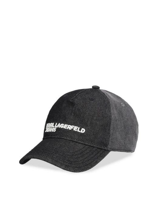 Karl Lagerfeld Black Two-Tone Baseball Cap