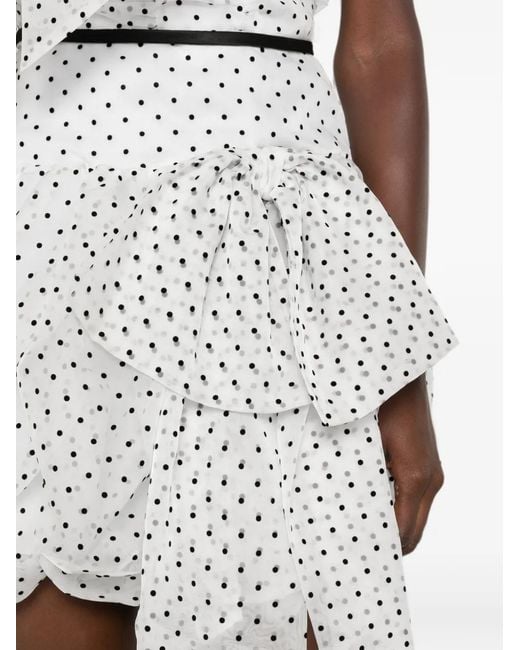 Viktor & Rolf White Pumpkin Polka-Dot Mini Dress