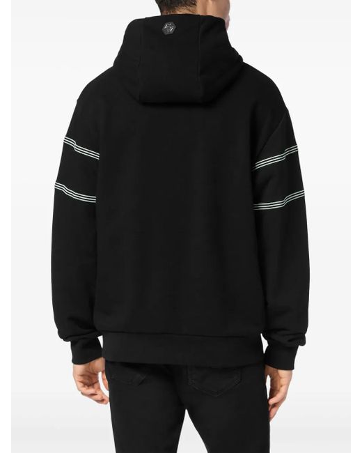 Philipp Plein Black Racing Club Hoodie for men