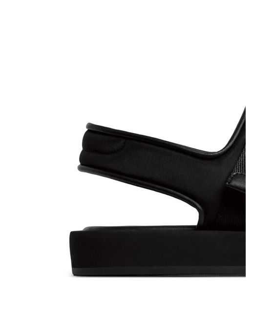 12 STOREEZ Black Touch-Strap Sandals