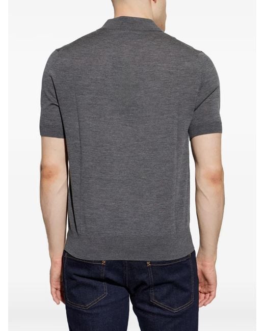 DSquared² Gray Upside Down D2 Short-Sleeve Polo Shirt for men