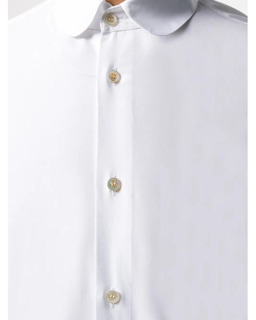 Saint Laurent White Peter Pan Collar Shirt for men