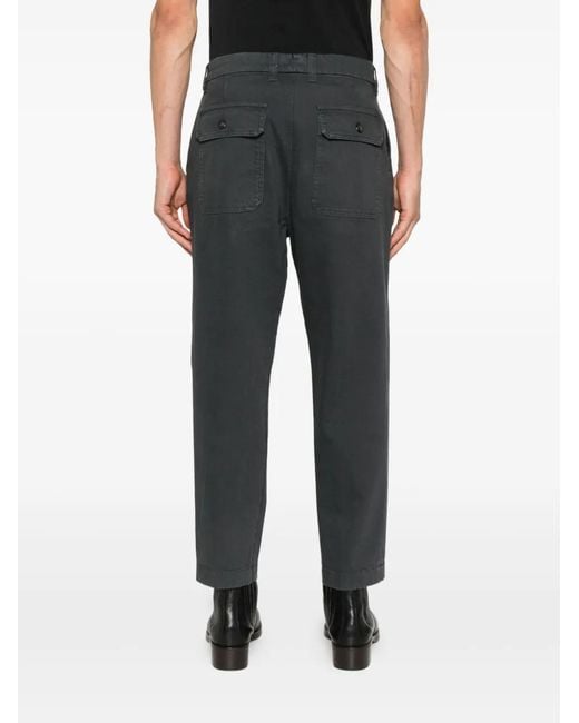 Eleventy Gray Pleated-Pocket Trousers for men