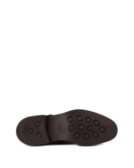 Doucal's Brown Double-Buckle Suede Shoes for men