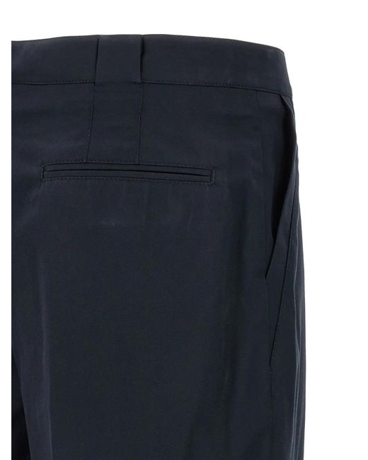 Brunello Cucinelli Blue Pleated Trousers for men