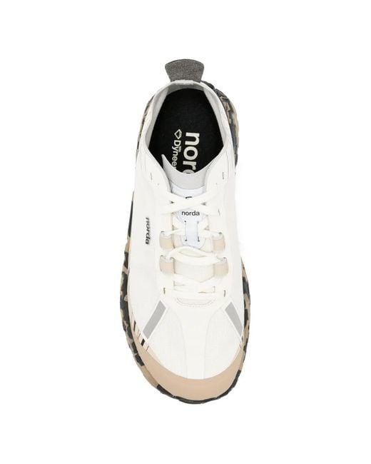 Norda White 001A Logo-Detail Sneakers