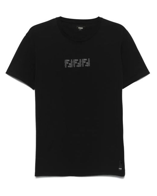 Camiseta FF Labyrinth Fendi de hombre de color Black