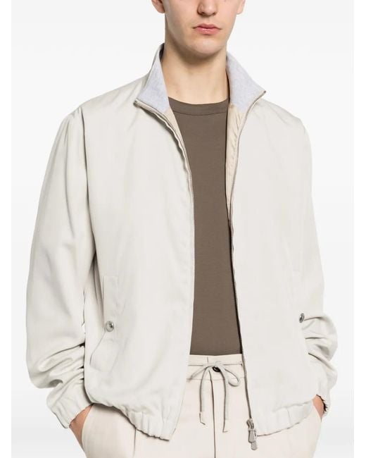 Eleventy White Full-Zip Jacket for men