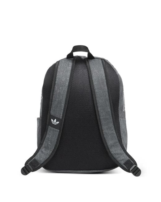 Adidas Gray Washed Effect Logo Backpack