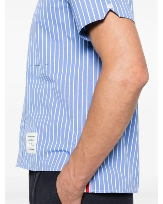 メンズ Thom Browne ストライプ シャツ Blue