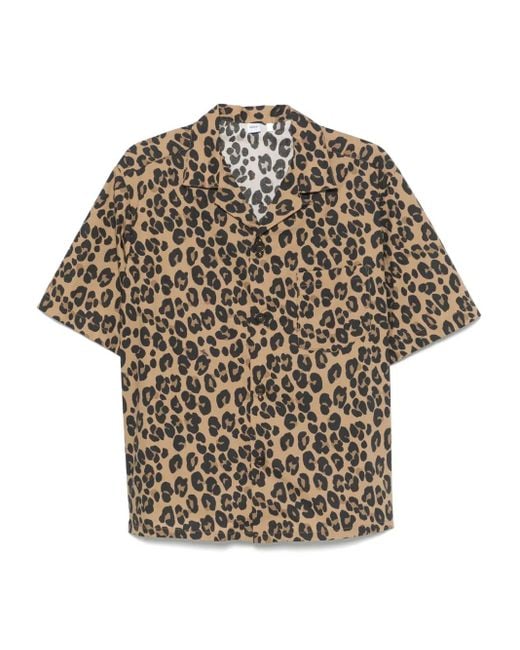 Aspesi Hemd Mit Leoparden-Print in Brown für Herren
