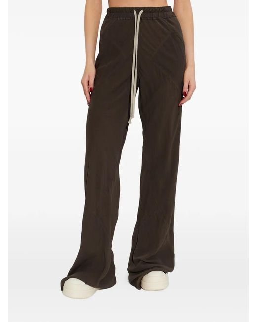 Rick Owens Brown Drawstring Trousers
