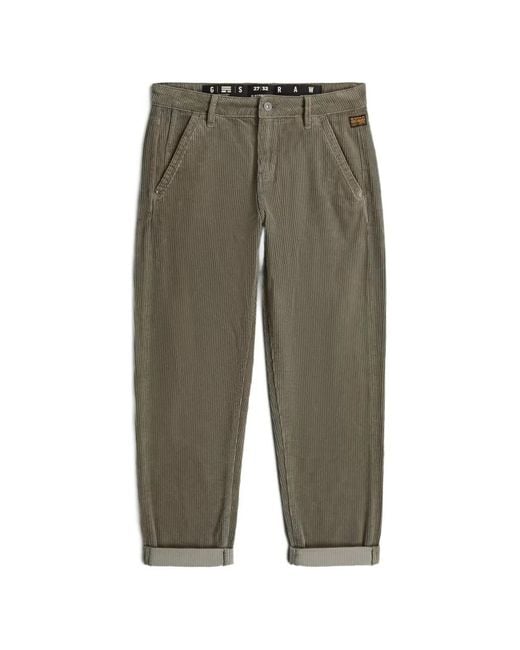G-Star Green Pantalon Kate Boyfriend En Velours Côtelé