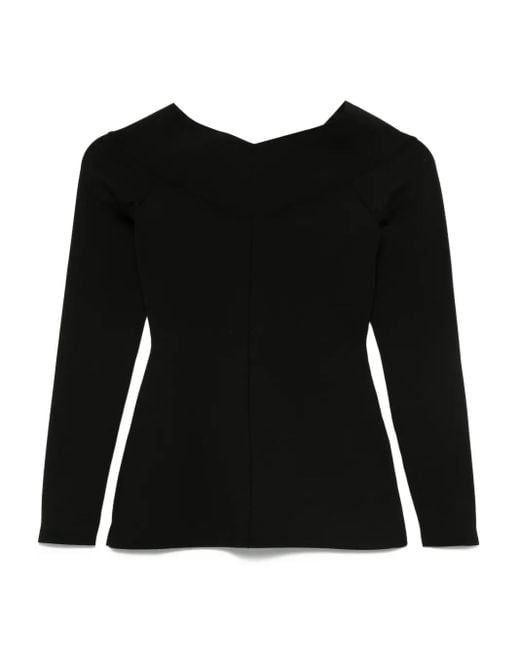 Haut À Col Bateau Stella McCartney en coloris Black