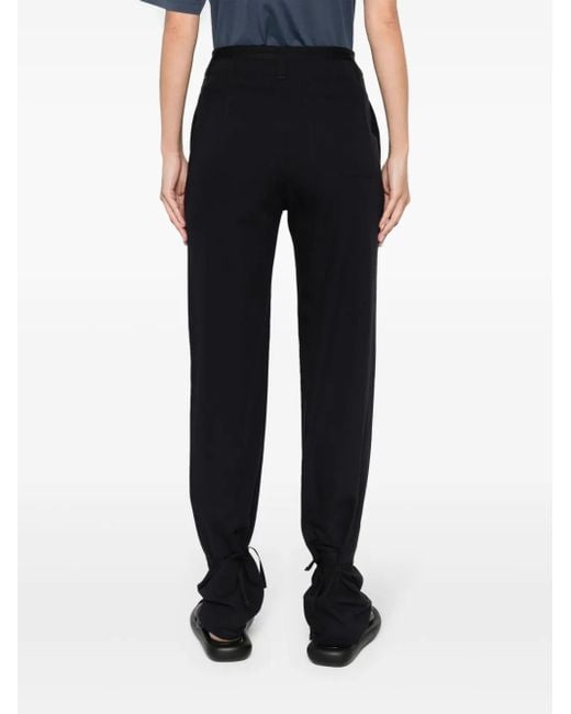 Lemaire Black Cotton Drawstring Trousers