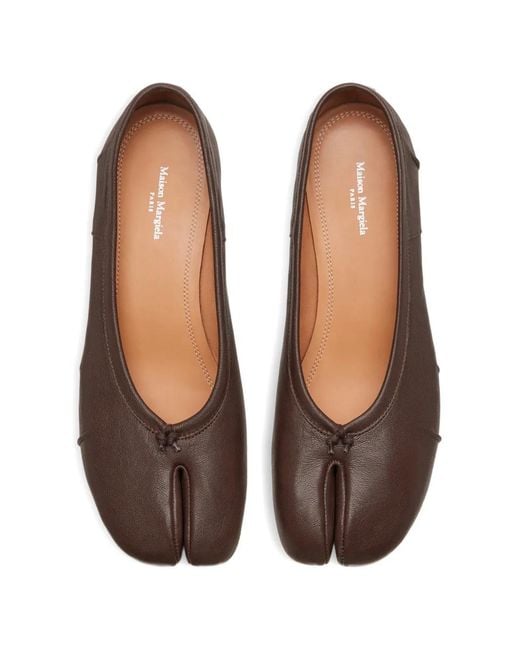 Maison Margiela Brown Tabi New Ballerinas