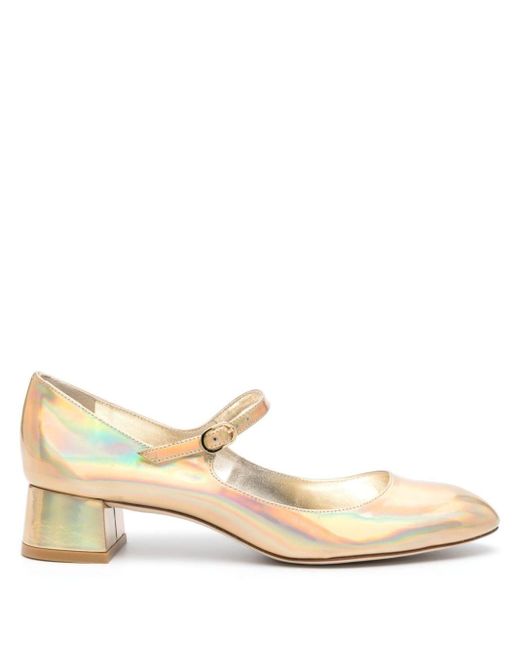 Zapatos Vivienne Mary Jane con tacón de 35 mm Stuart Weitzman de color Natural