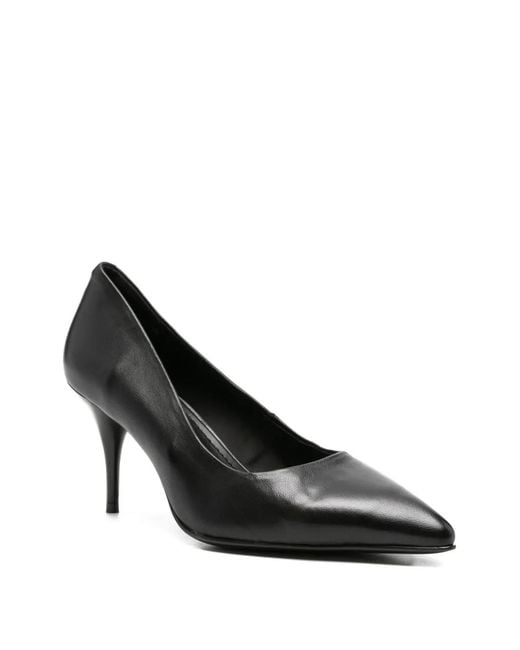 SERGIO MORETTI FIRENZE Black Pointed-Toe Pumps
