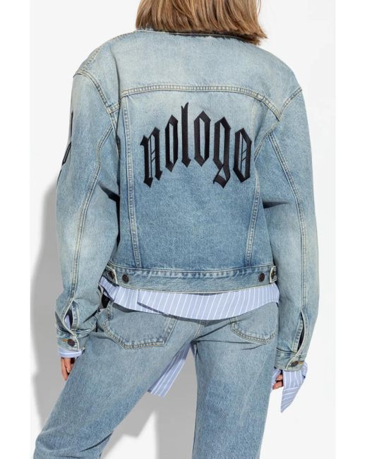 Balenciaga Blue Washed Denim Jacket