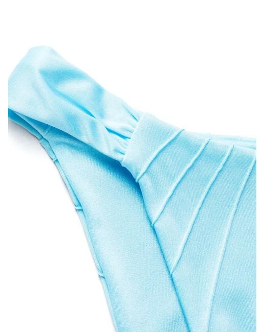 Noire Swimwear Blue Underwire-Cup Tie-Fastening Bikini Set
