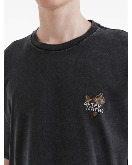 AFTERMATHS Black Graphic-Print T-Shirt for men
