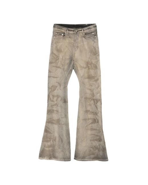 Rick Owens Natural Washed Bootcut Jeans for men