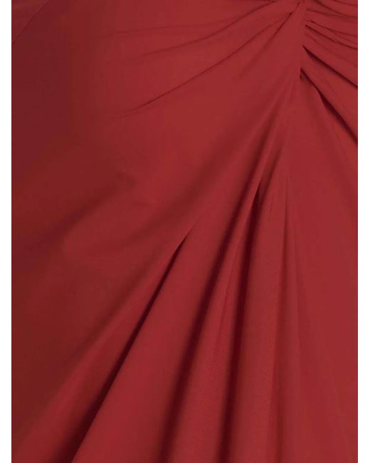 Atlein Red Drapierter Midirock