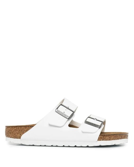 Birkenstock White Arizona Leather Sandals for men