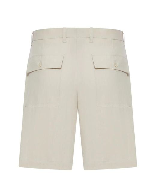 Lardini White Flap-Pockets Shorts for men