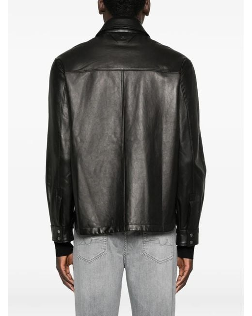 Salvatore Santoro Black Chest-Pocket Jacket for men