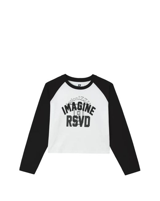 Izzue Black Slogan-Print Raglan-Sleeved T-Shirt