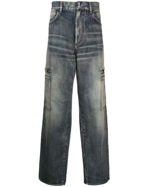 Givenchy Blue Faded Cargo Jeans for men